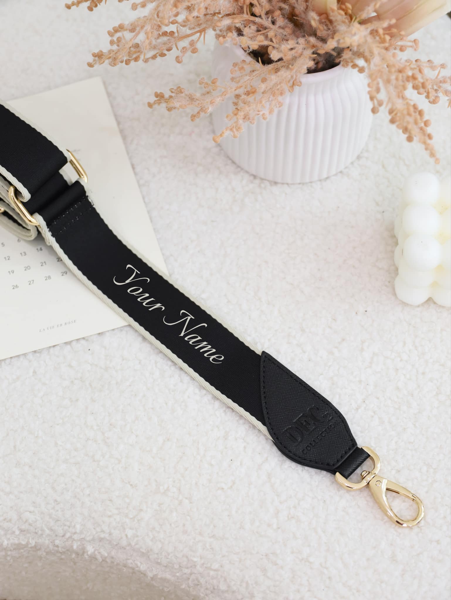 Adjustable Wide Strap ( with Custom Embroidery )