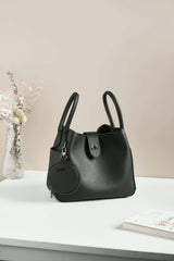 Lajoe Togo Genuine Leather Cellant Bucket Bag