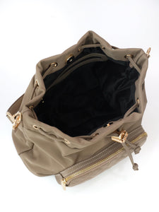 Tobey Drawstring Nylon Bucket Bag