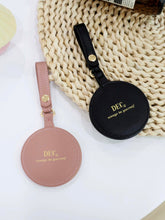 Load image into Gallery viewer, Edmeé Black &amp; Pink Pocket Mirror KeyChain