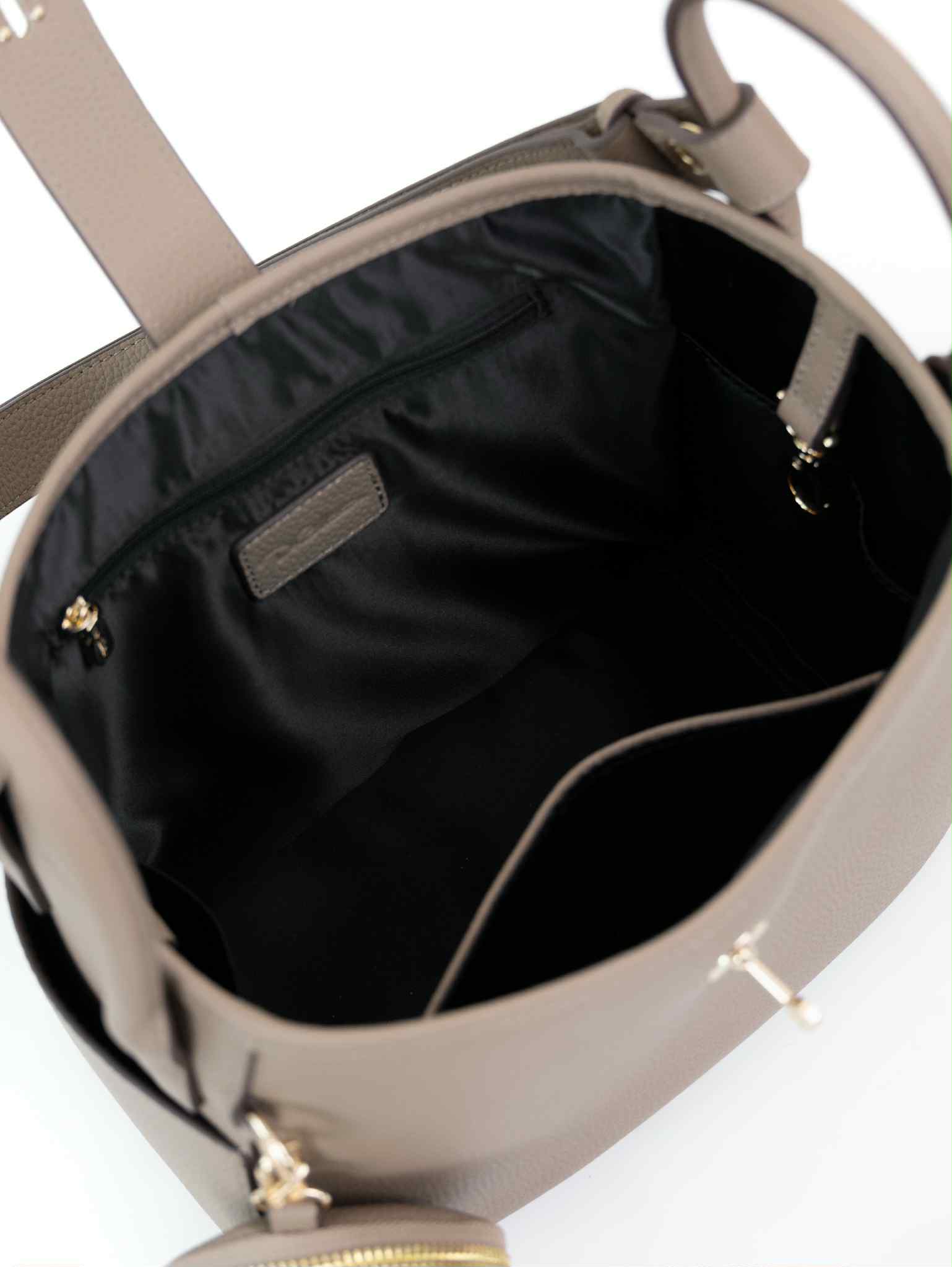 Lajoe Togo Genuine Leather Cellant Bucket Bag