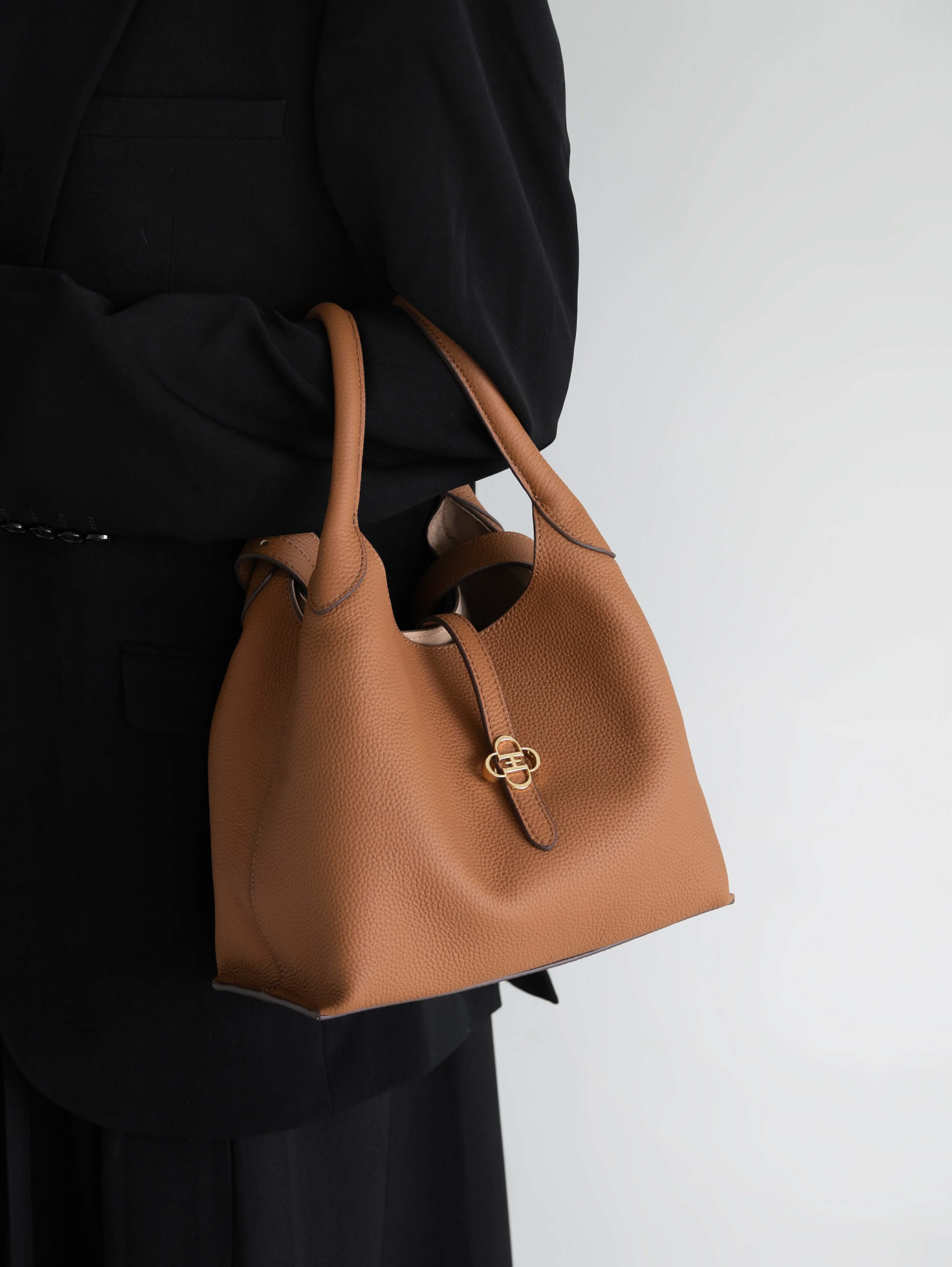 Jennda Cellant Bucket Bag