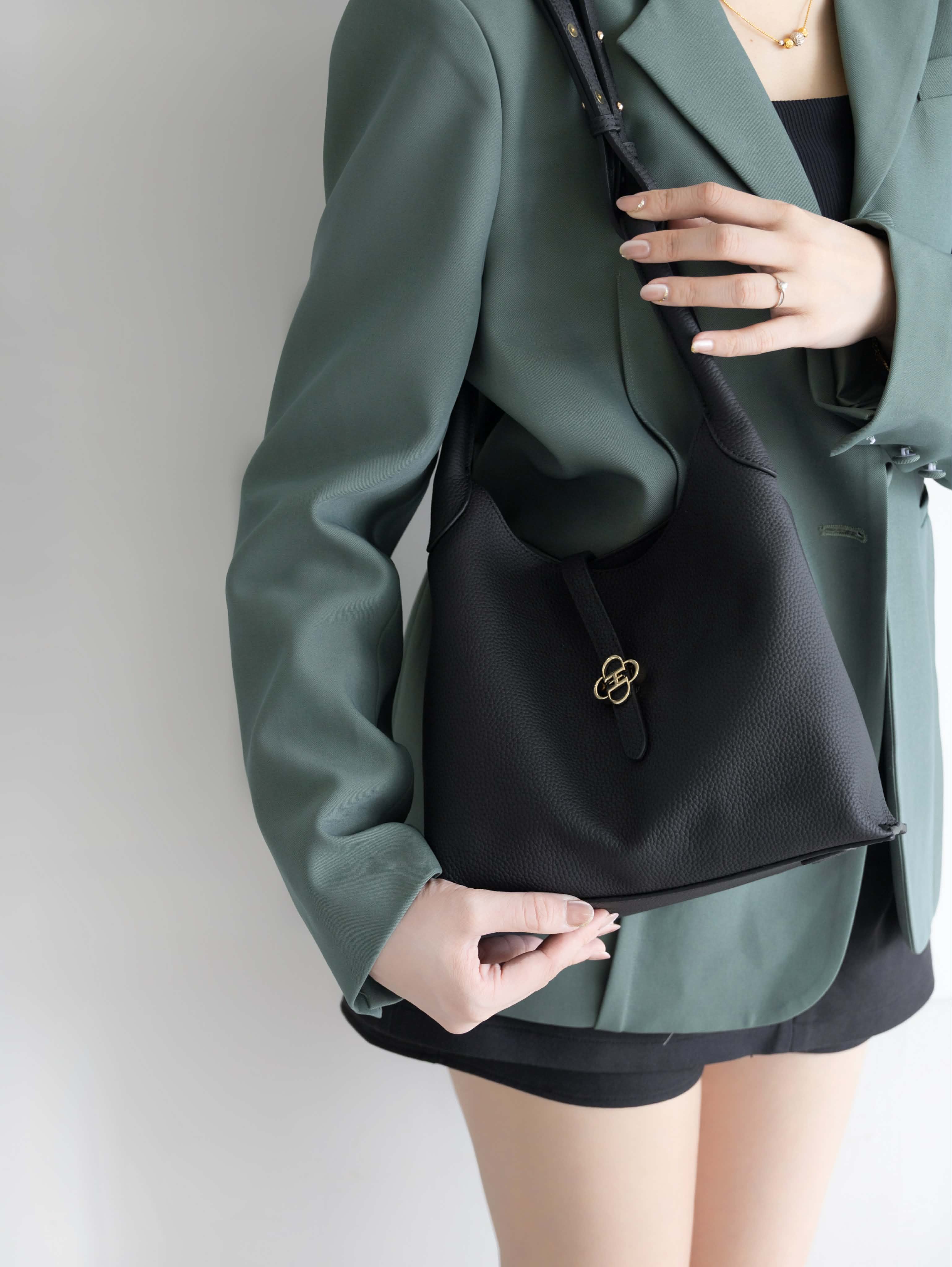 Jennda Cellant Bucket Bag