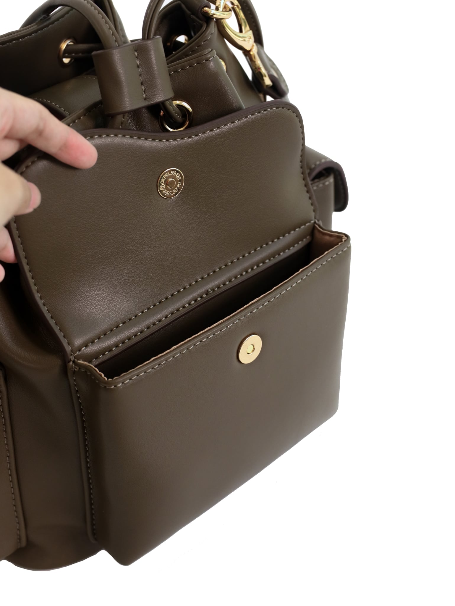 Anelie Multi-Pocket Bucket Bag