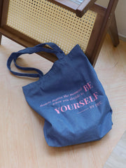 Denim Embroidery Canvas Bag