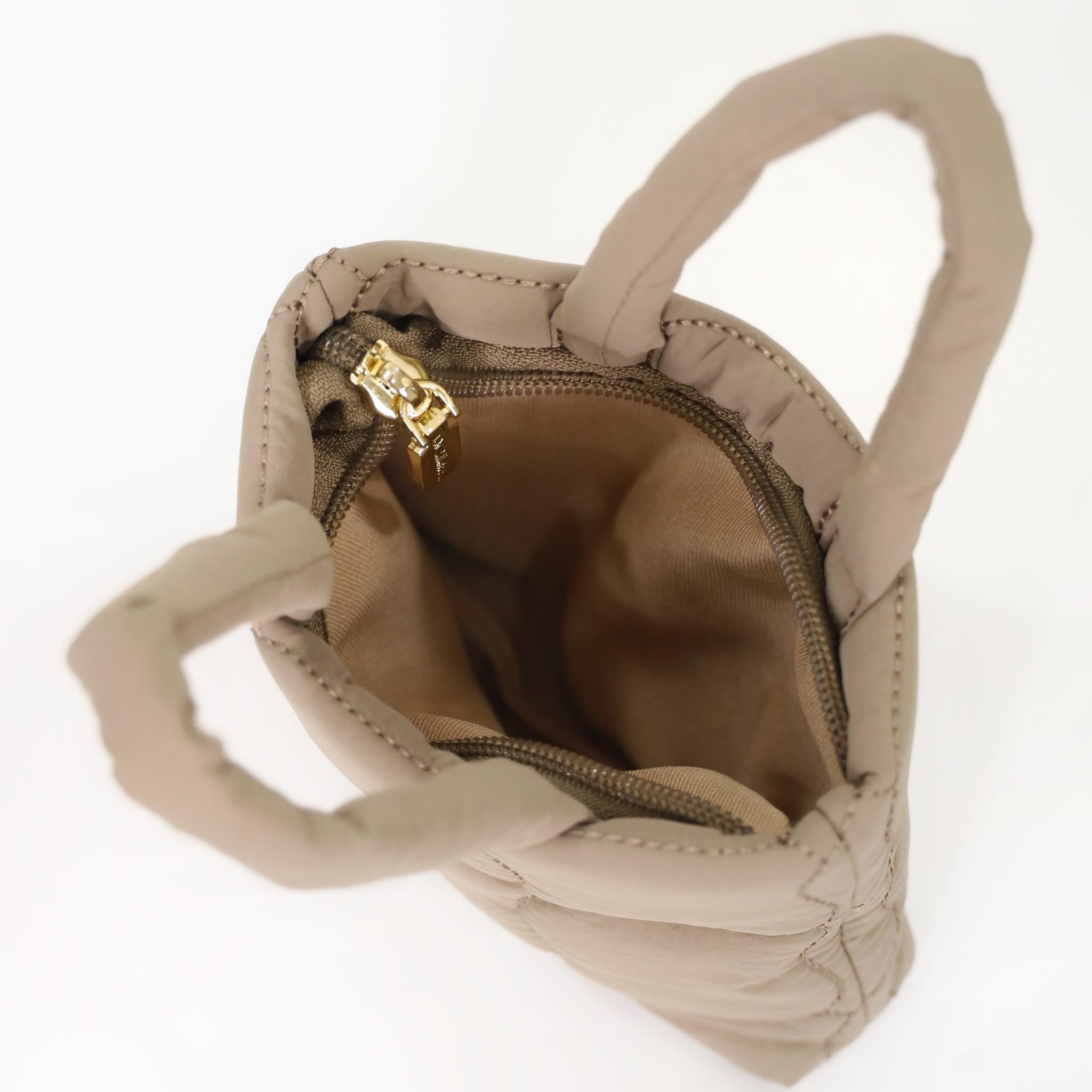 Toffee Puffy Tote Bag