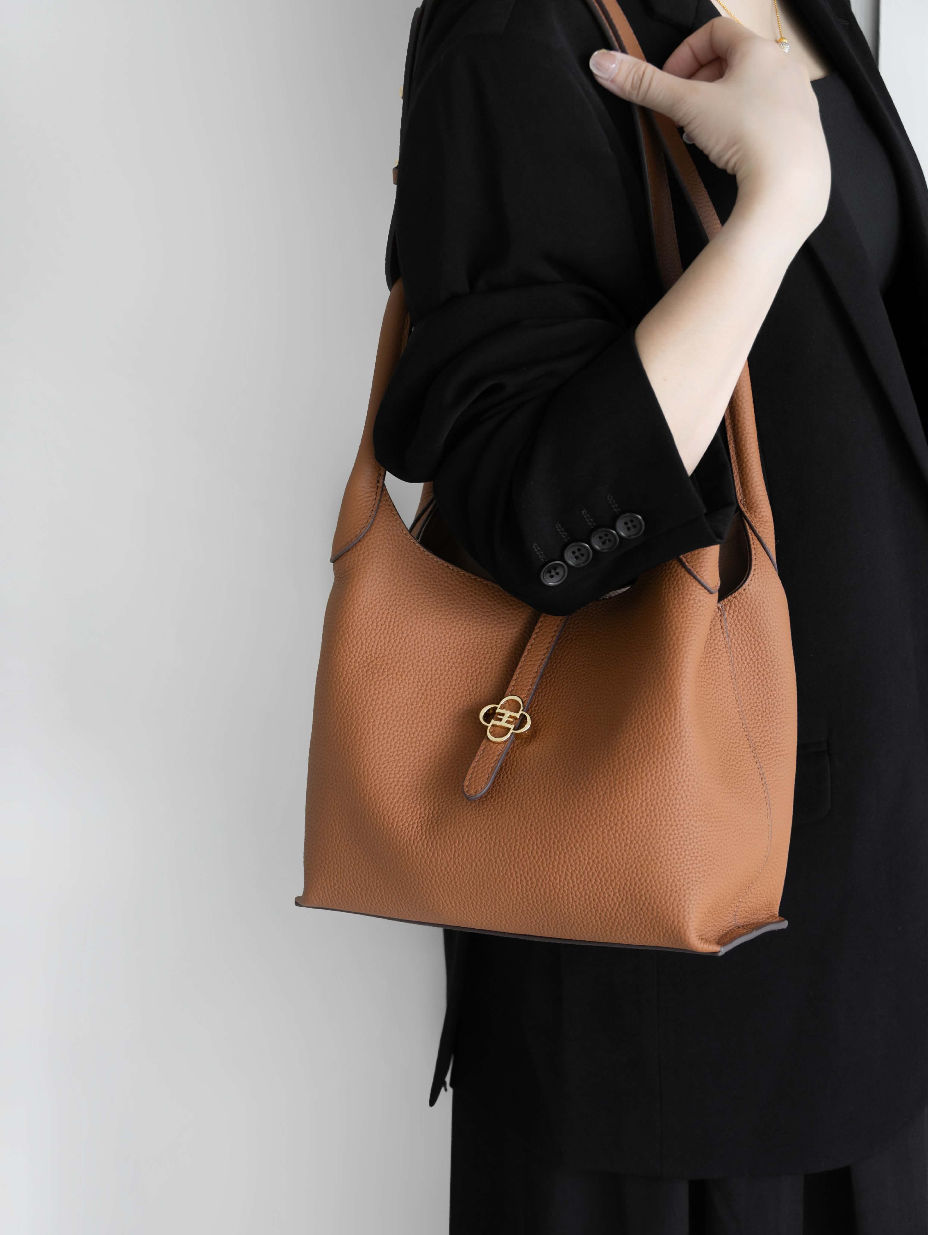 Jennda Cellant Bucket Bag