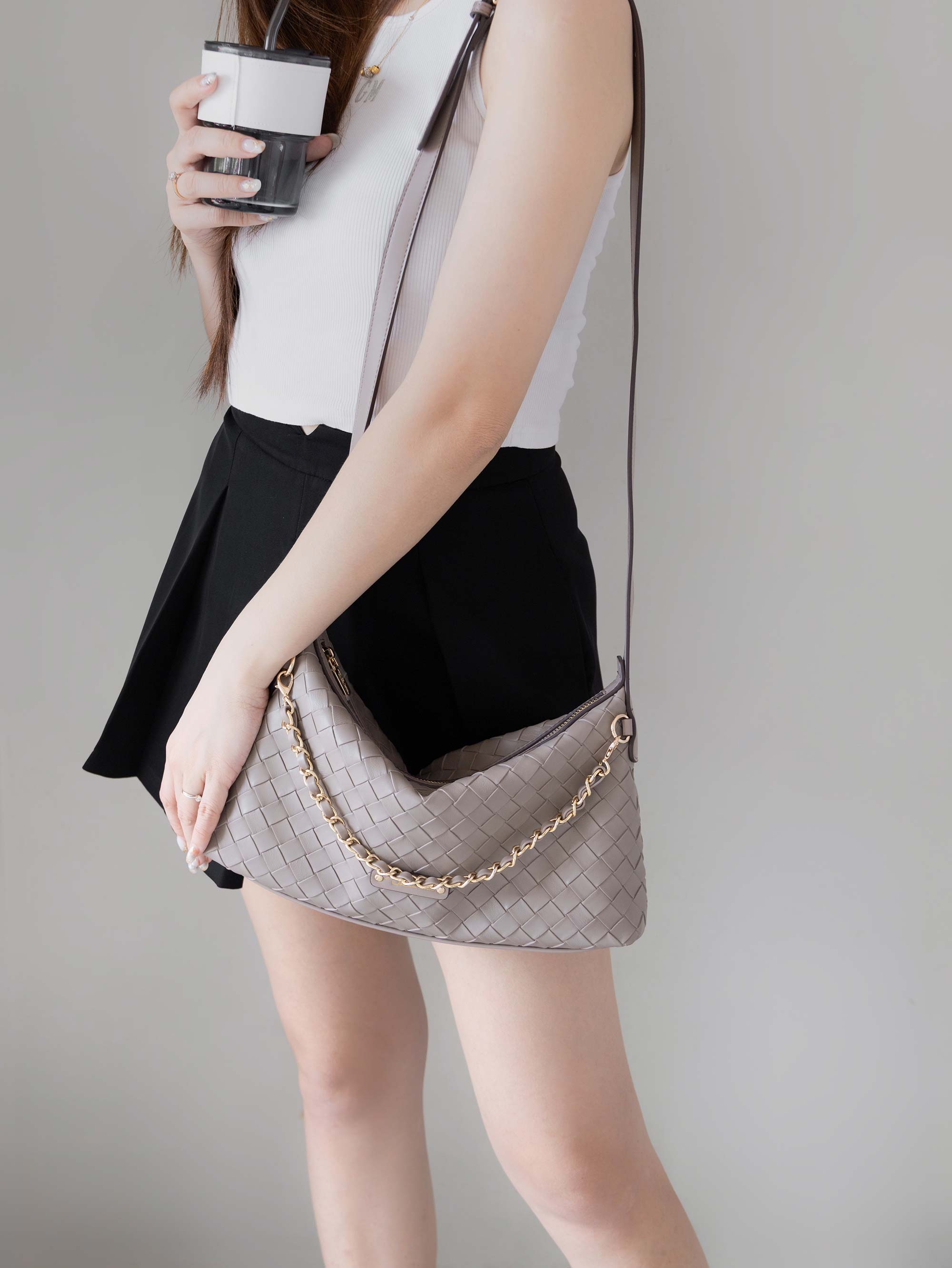 Diorella Woven Hobo Bag