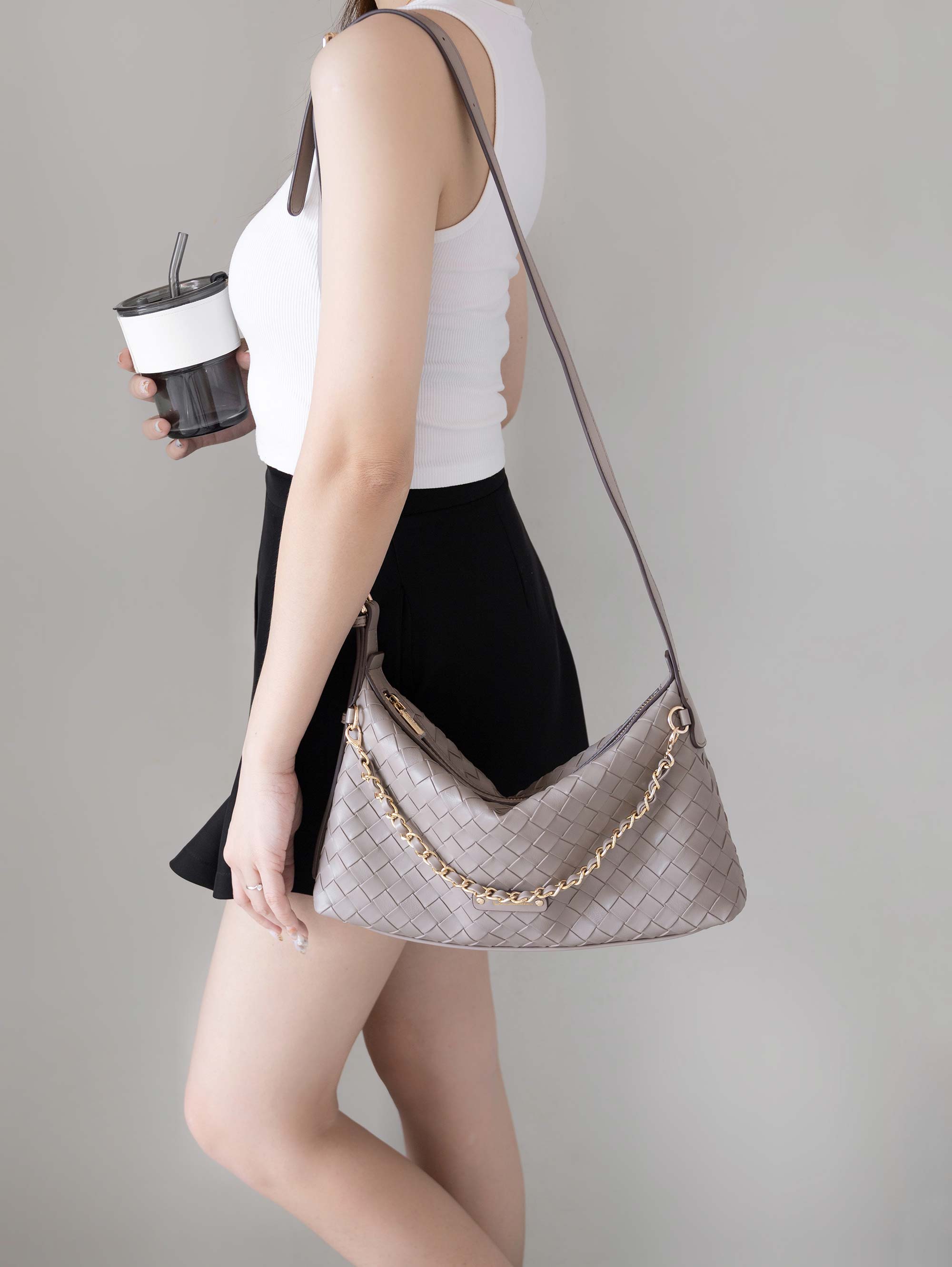 Diorella Woven Hobo Bag