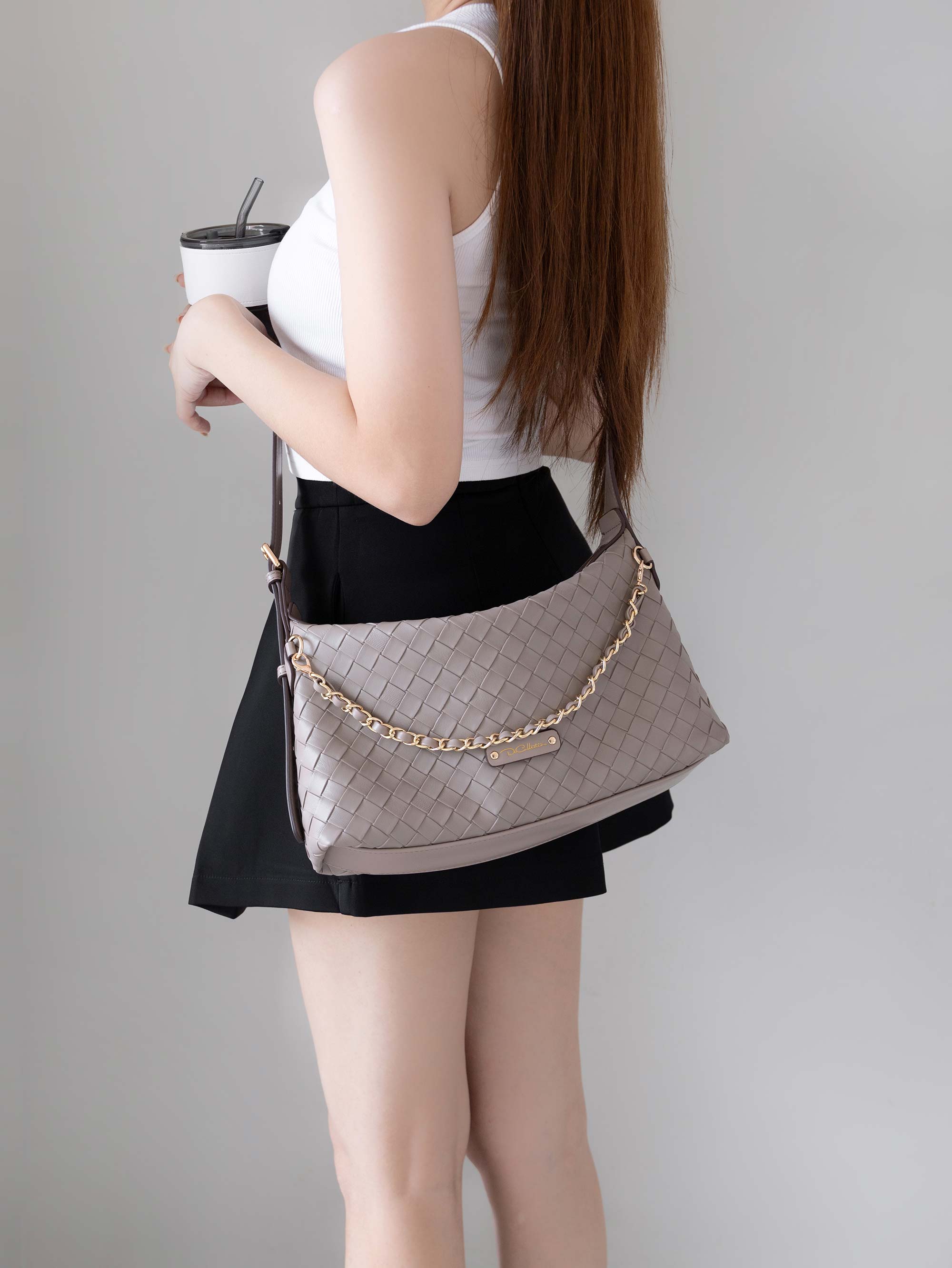 Diorella Woven Hobo Bag