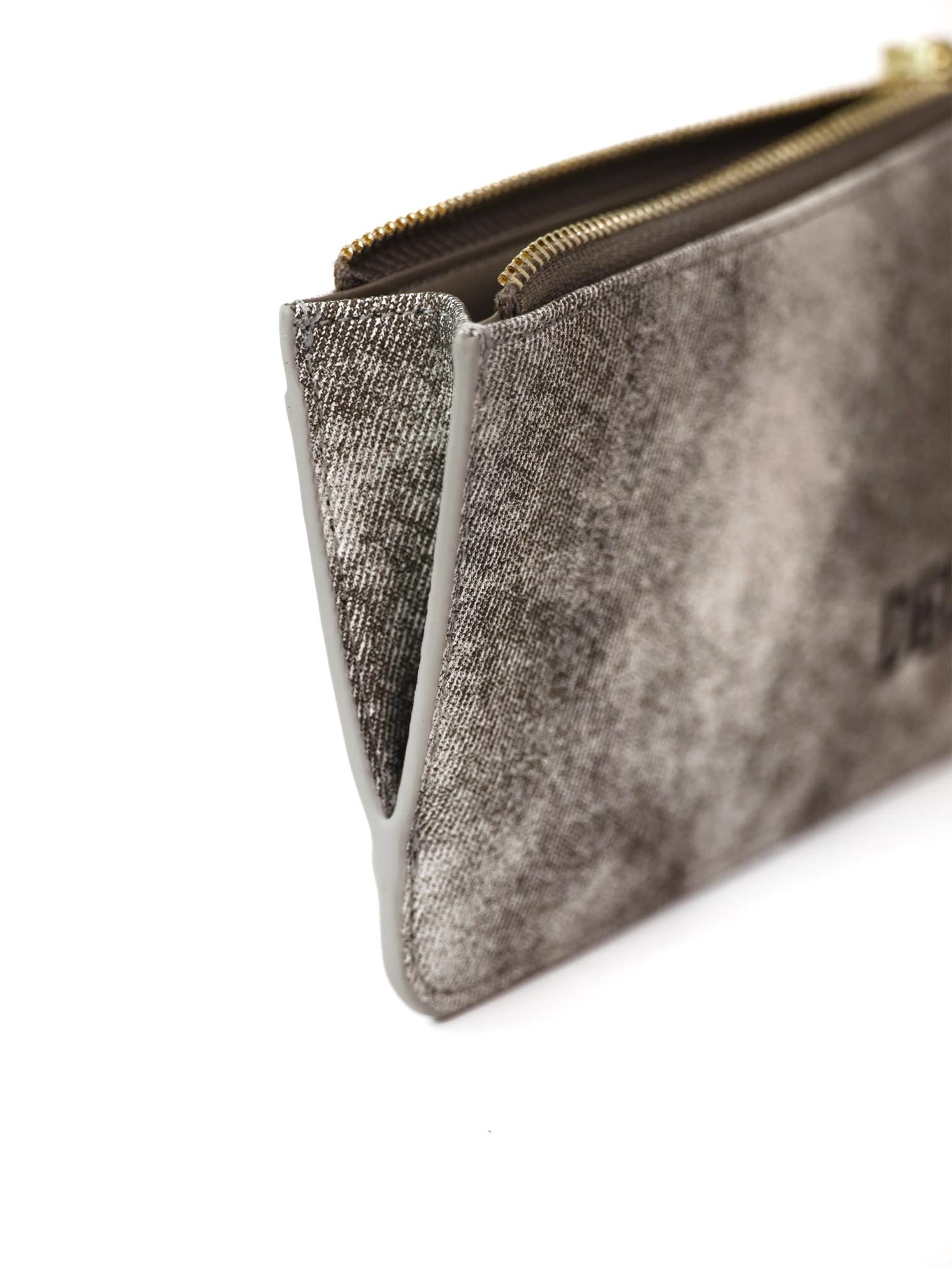 Rhys Denim-Style Leather Mini Wallet