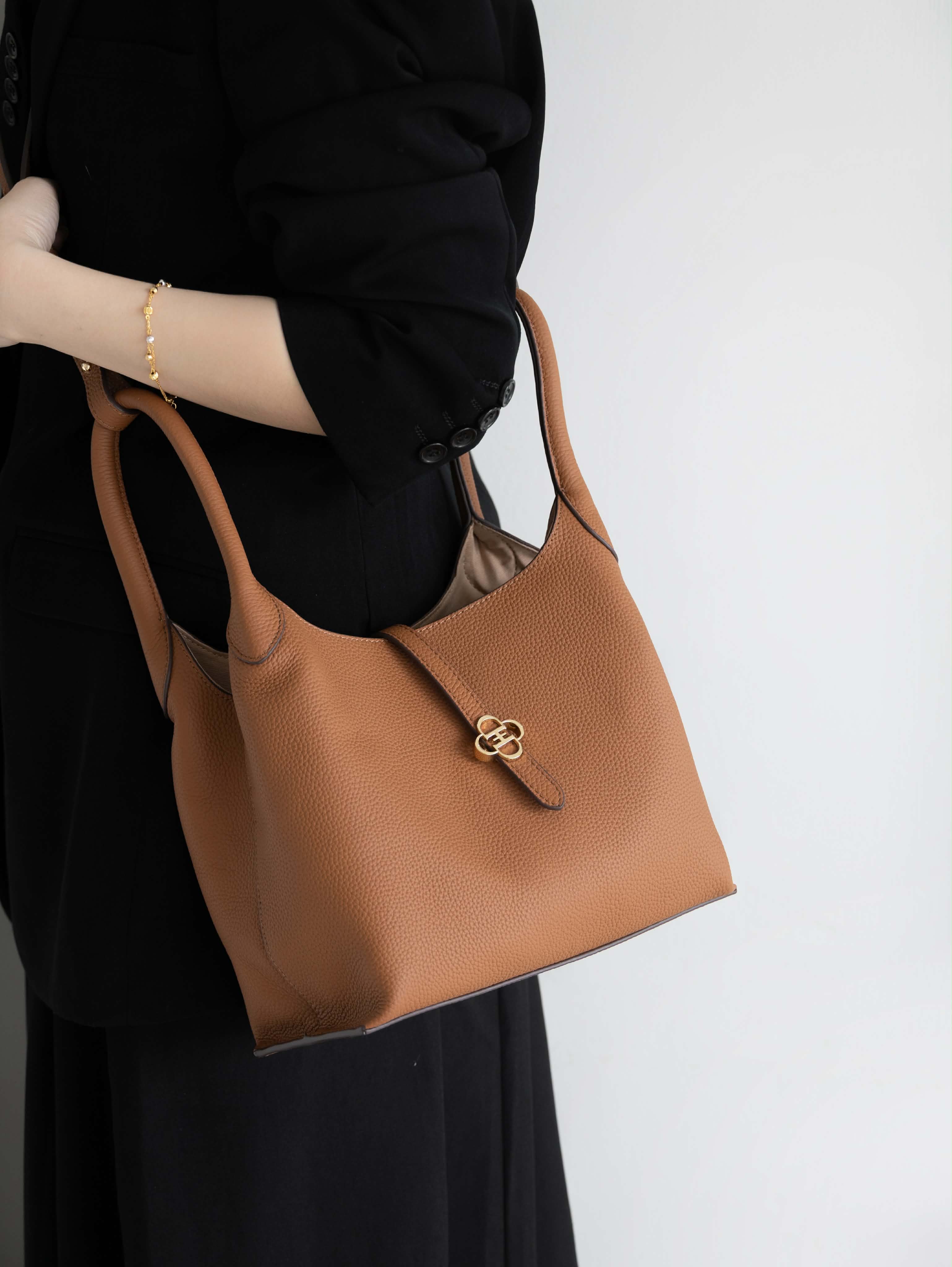 Jennda Cellant Bucket Bag