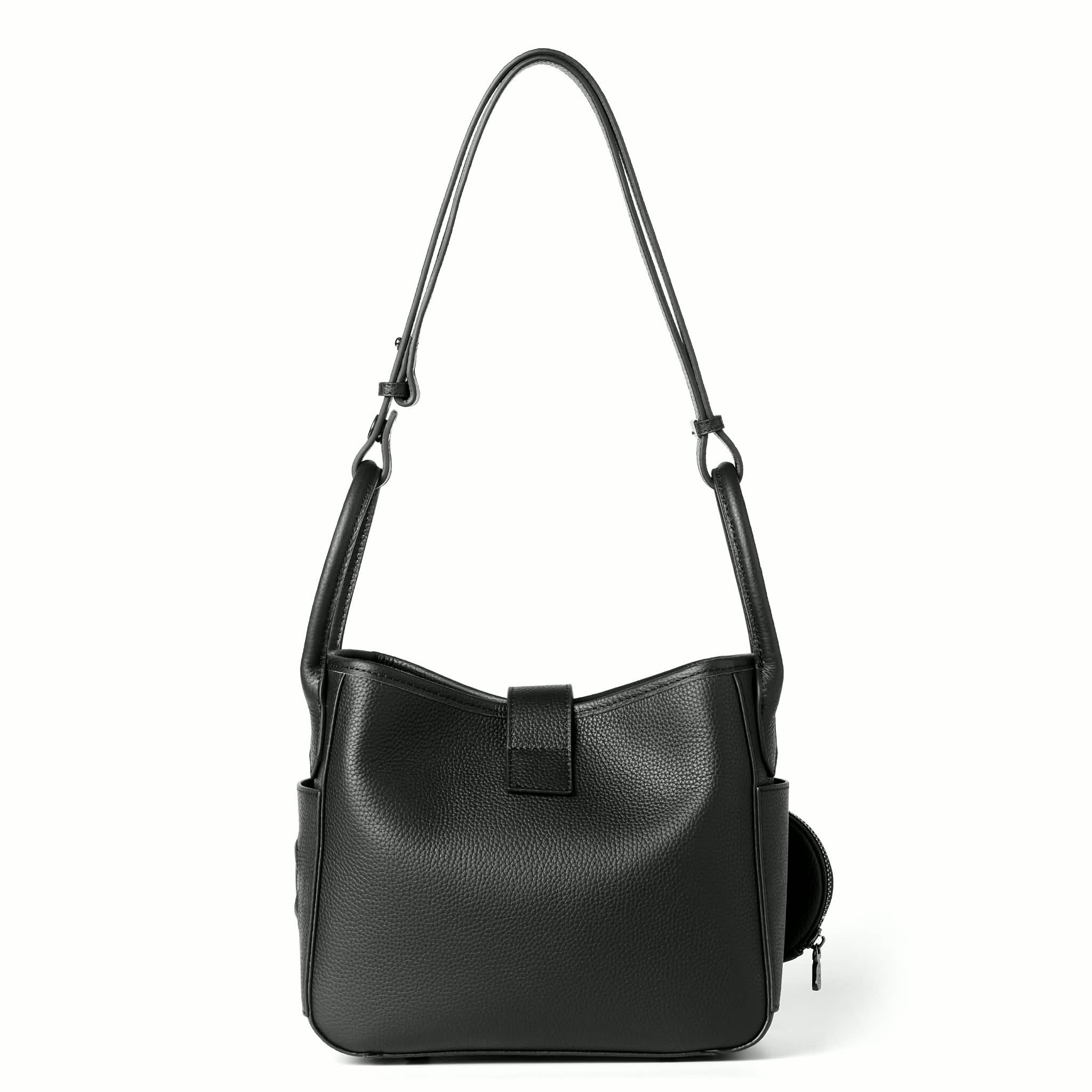 Lajoe Togo Genuine Leather Cellant Bucket Bag