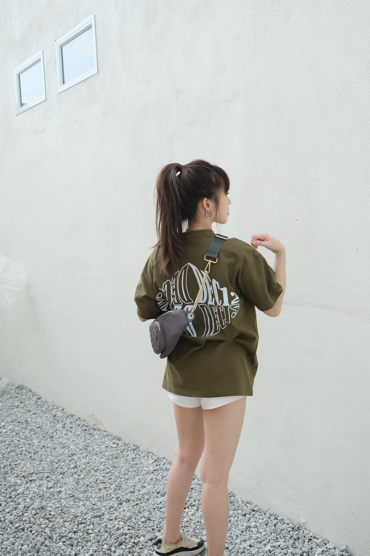 Cotton Embroidery Oversize Logo Tee