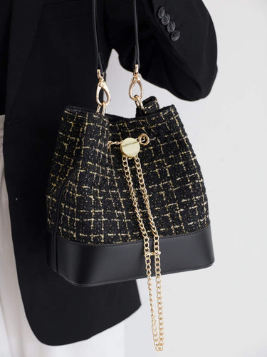 Qiera Tweed Bucket Bag