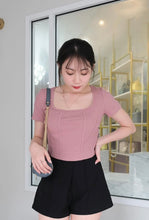 Load image into Gallery viewer, Irregular High Waist Square Collar T